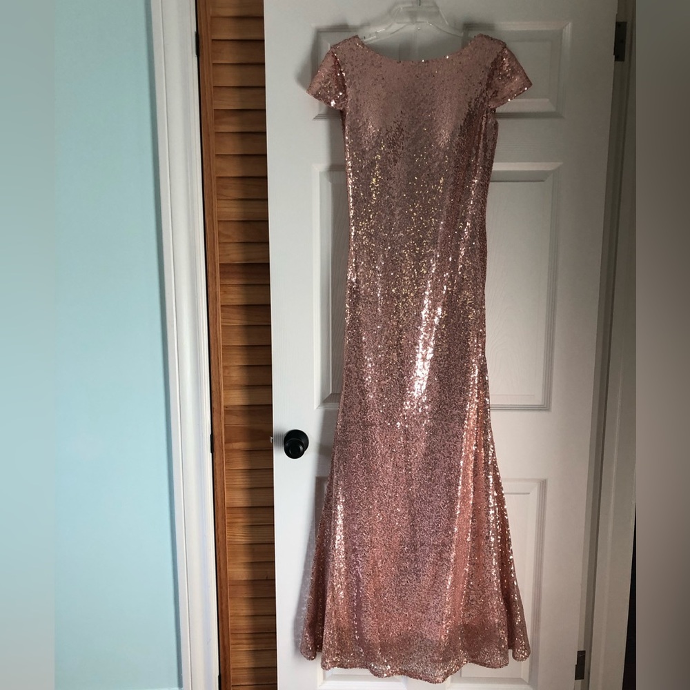 Pink Sequin Formal Dress